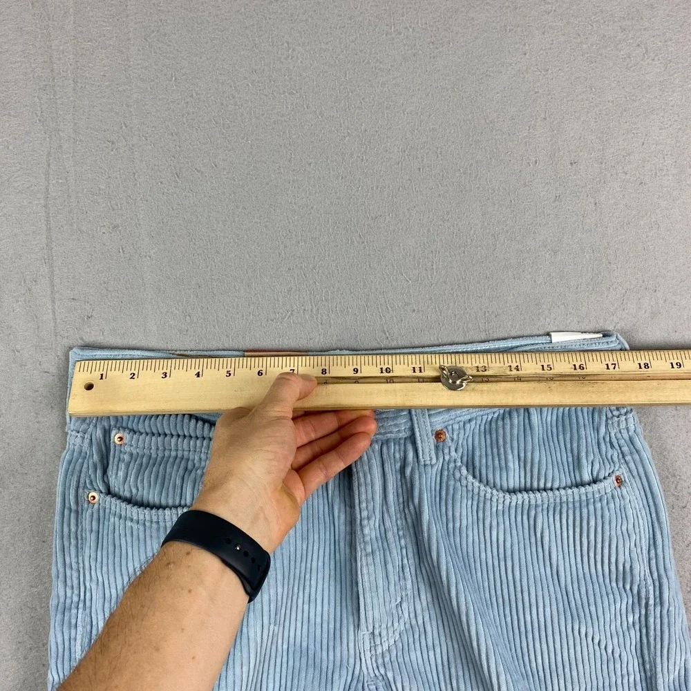 Levi's 514 Straight Fit Pants Mens 34x32 baby Blue Corduroy Regular Fit Cotton
